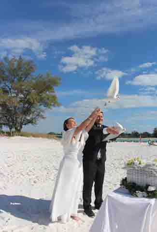 sarasota white dove release wedding